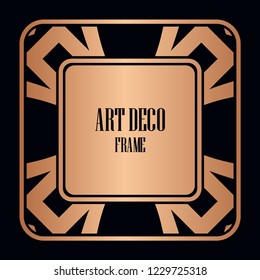 Retro style border frame design, luxury vintage geometric vector illustration, art deco element