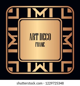 Retro style border frame design, luxury vintage geometric vector illustration, art deco element