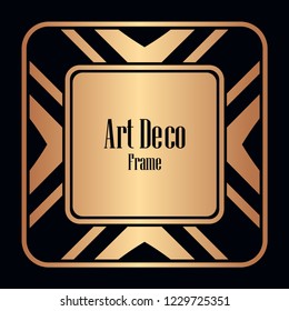 Retro style border frame design, luxury vintage geometric vector illustration, art deco element