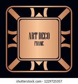 Retro style border frame design, luxury vintage geometric vector illustration, art deco element