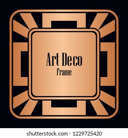 Retro style border frame design, luxury vintage geometric vector illustration, art deco element