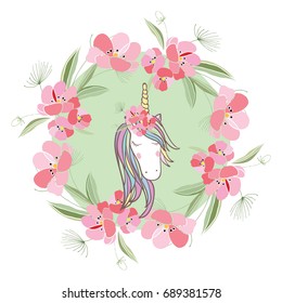 Retro style botanical illustration with flowers and animal. Delicate vector background with floral composition