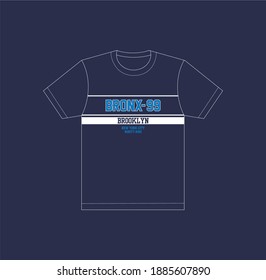 Retro style BRONX,BROOKLYN,New York vector typography, for t-shirt prints and other uses.