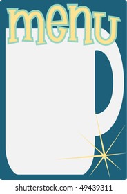  a retro style cafe menu template