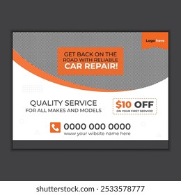 Retro Style Car Wash Poster Template