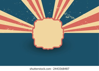 Retro-Stil Karneval Muster Hintergrund mit leeren Rahmen Vektor