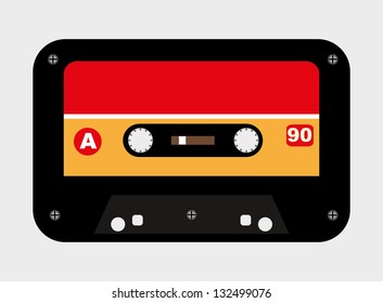 retro style cassette vector art