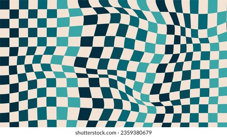 Retro style Checkerboard design. Vector pattern, poster, card, social media.
