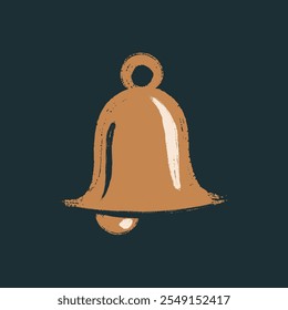 Retro style Christmas bell vector illustration