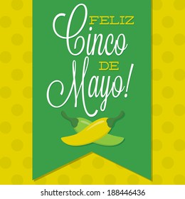 Retro style Cinco de Mayo (Happy 5th of May) card in vector format.