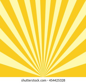 Retro style circular light scattered behind. Abstract radial sunburst background. Vector illustration.