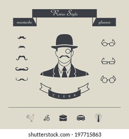retro style. clerk