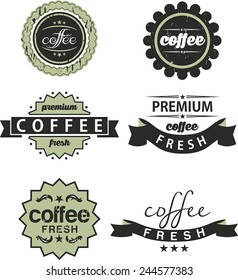 Retro style Coffee labels 