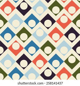 retro style color geometrical pattern