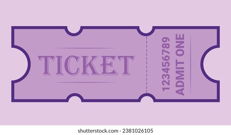 Retro style colored ticket template	