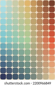 Fondo abstracto del patrón de mosaico colorido de estilo retro. Forma cuadrada con esquinas redondeadas con colores degradados. Diseño para ilustración vectorial.