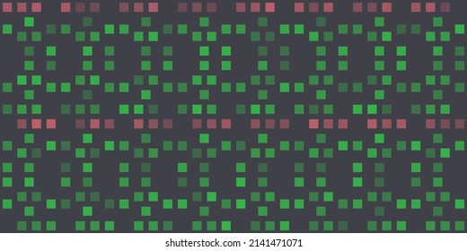 Retro Style Colorful Repetitive Squares Pattern - Texture On Dark Brown Background, Design Element in Editable Vector Format