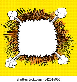 Retro style comic book background with blank space for your text.