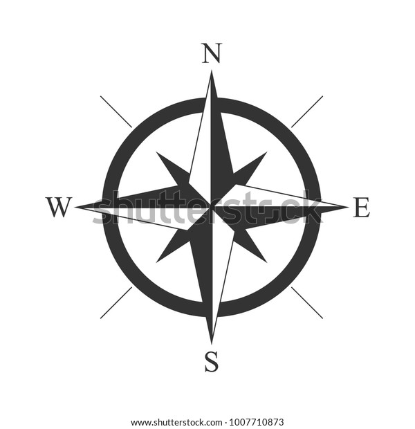 Retro Style Compass Icon Wind Rose Stock Vector Royalty Free 1007710873