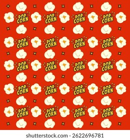 Retro Style Delicious Popcorn Snack Pattern can be used for background and apparel design. Illustration vector
