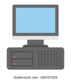 
A retro style desktop computer 
