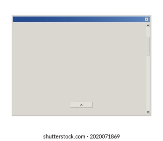 Retro style dialog box pop up interface