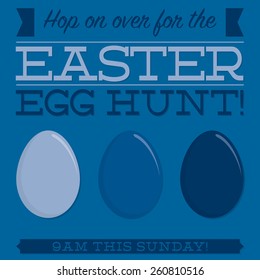 Retro style Easter typographic card in vector format.