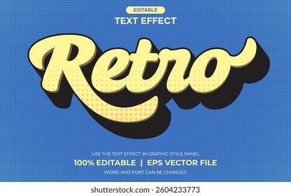 Retro Style Editable Text Effect