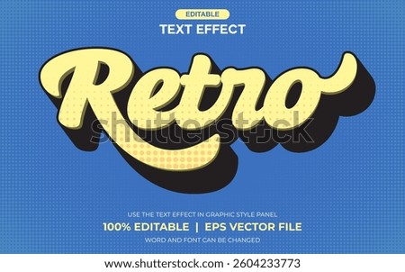 Retro Style Editable Text Effect