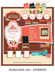 Retro style elements design