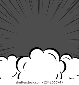 retro style empty dialog frame black background with radial rays vector