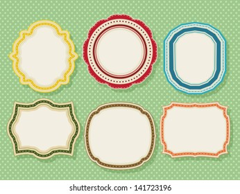 Retro style empty labels collection