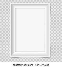 Retro Style Empty Picture Frame On Transparent Background.