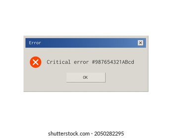 Retro style error message pop up window.
