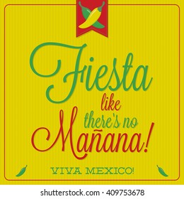 Retro style Fiesta card in vector format.