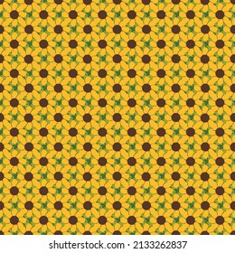 Retro style flower in polkadots vector seamless