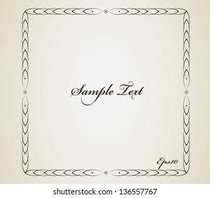 Retro style frame with dots on vintage paper