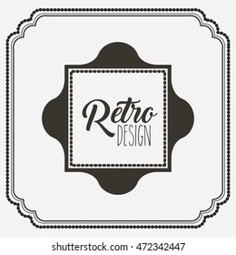 retro style frame isolated icon vector illustration design