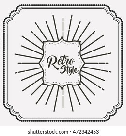 retro style frame isolated icon vector illustration design