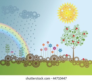 Retro style garden
