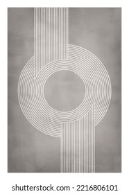 Diseño de líneas geométricas de estilo retro,   ilustración para decoración de pared, medios sociales, banner, postal, portada, fondo 