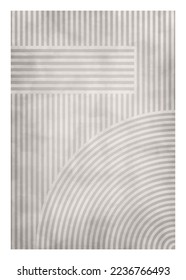 Retro style geometric lines design,   illustration for wall decoration, social media, banner, postcard, cover, background 
