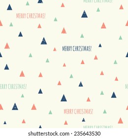 Retro style geometric seamless pattern for Christmas.