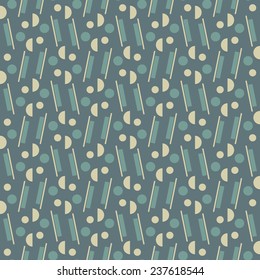 Retro style geometric seamless pattern background vector