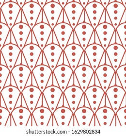 Retro style geometric seamless vector pattern.