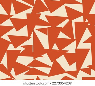 Geometrisches Dreieck im Retro-Stil, nahtloses Muster