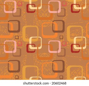 Retro style grunge seamless tile pattern made from rounded cubes.
