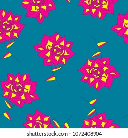 Retro style hand drawn beautiful  rose flowers  design retro style  seamless pattern vector