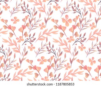 Handgezeichnetes, nahtloses Blumenschmuck im Retro-Stil.Farbiges Vektorschmuck für Textilien und Umhüllungsseiten.