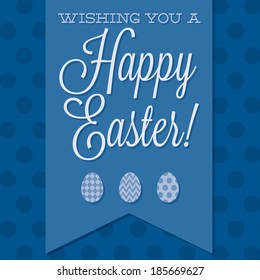 Retro style 'Happy Easter' card in vector format.